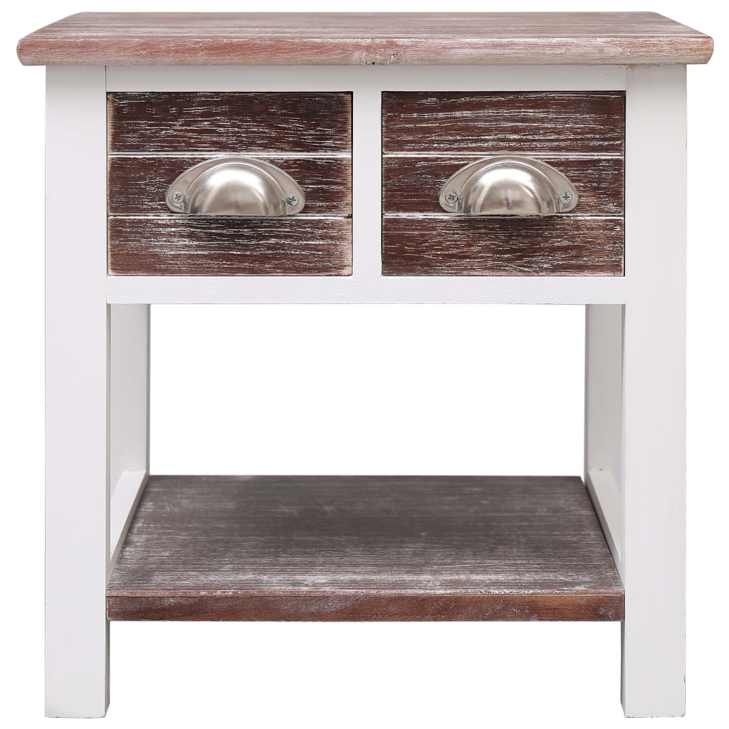 vidaXL Τραπέζι Βοηθητικό Καφέ 40 x 40 x 40 εκ. από Ξύλο Παυλώνιας