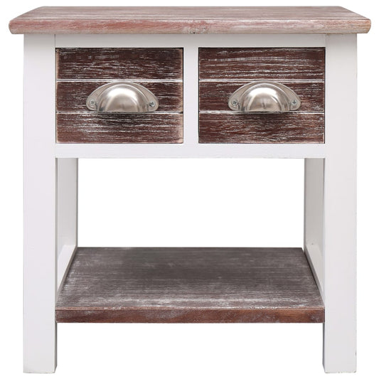 vidaXL Τραπέζι Βοηθητικό Καφέ 40 x 40 x 40 εκ. από Ξύλο Παυλώνιας