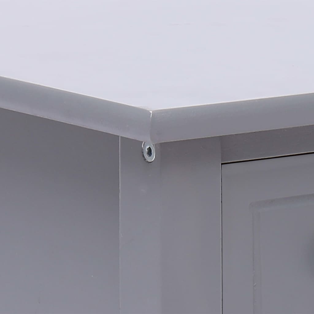 vidaXL Τραπέζι Βοηθητικό Γκρι 40 x 40 x 40 εκ. από Ξύλο Παυλώνιας