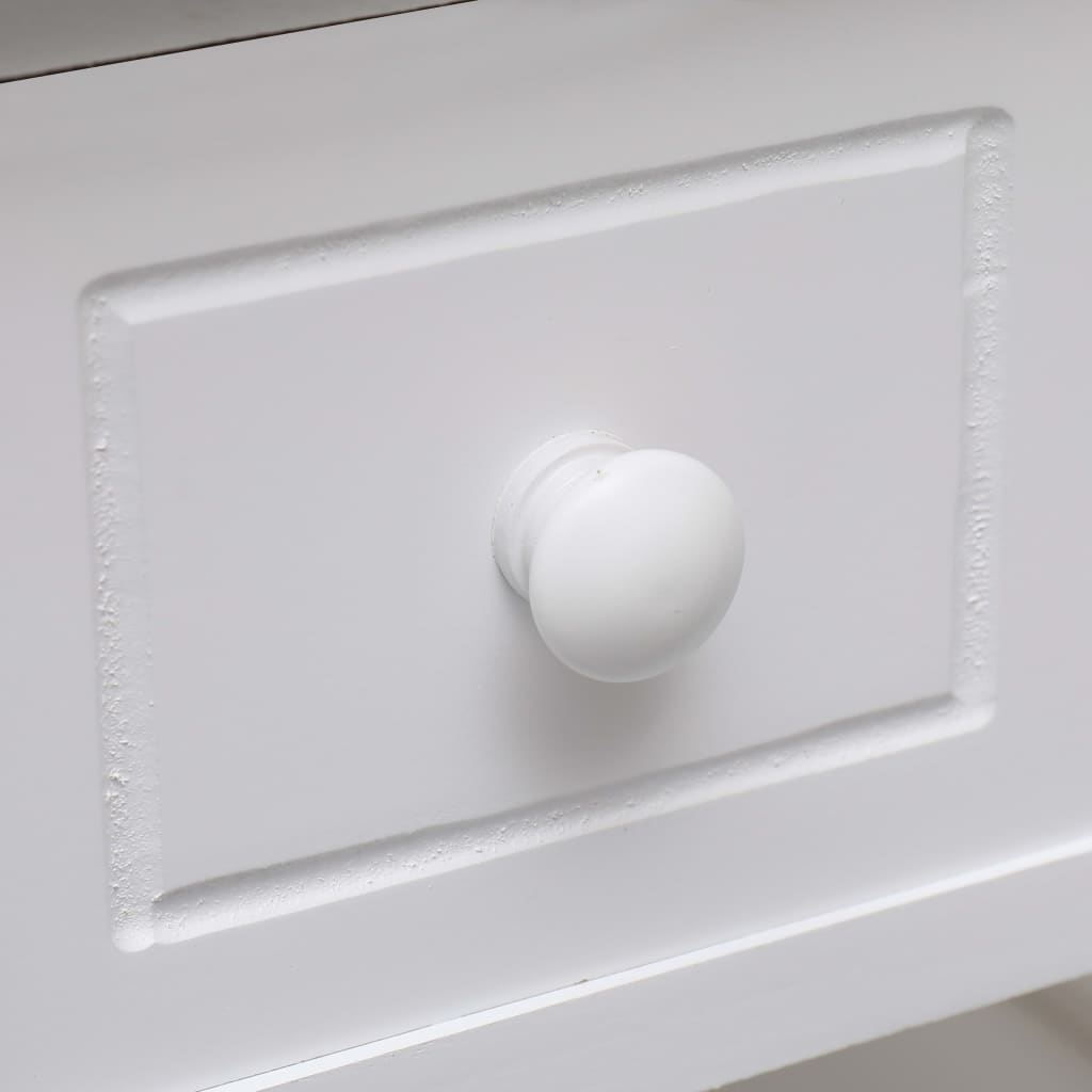 vidaXL Τραπέζι Βοηθητικό Λευκό 40 x 40 x 40 εκ. από Ξύλο Παυλώνιας