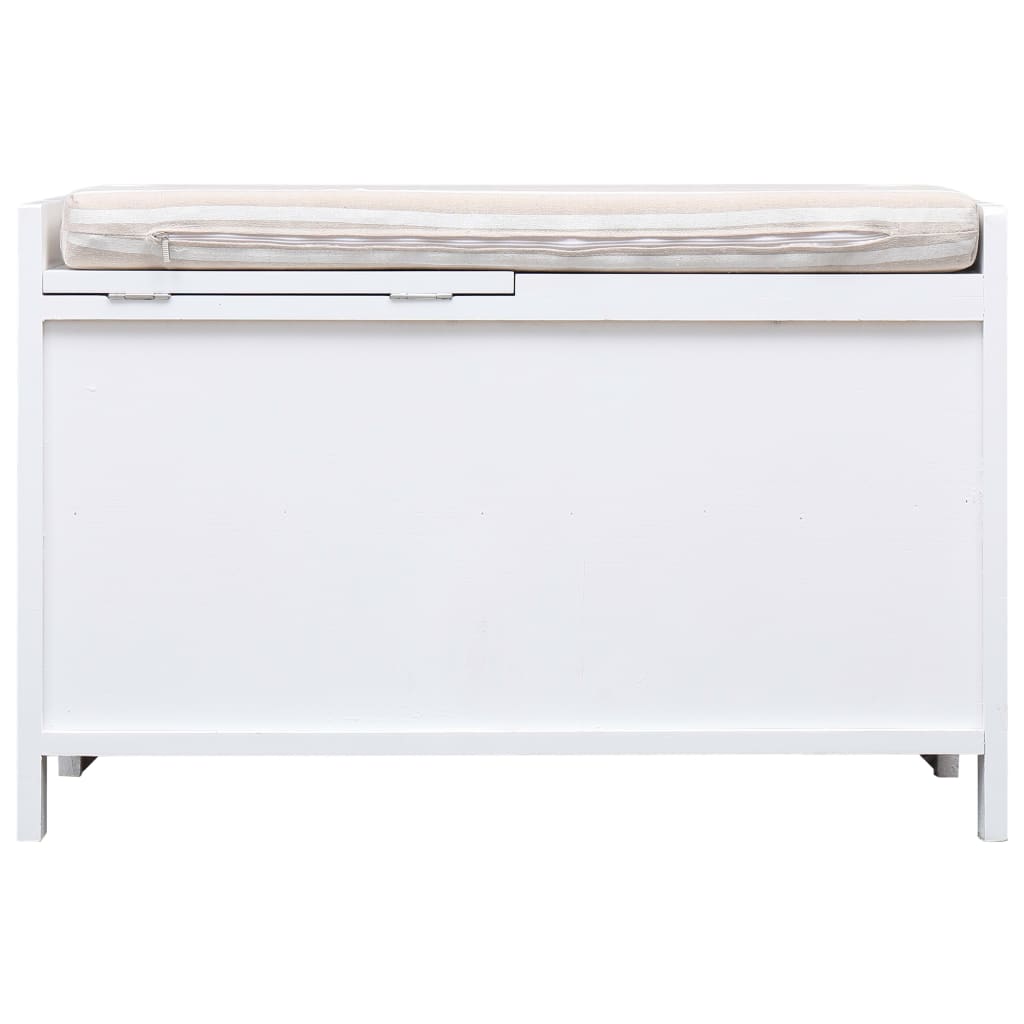 vidaXL Πάγκος Χολ Λευκός 70 x 33,5 x 45 εκ. από Ξύλο Παυλώνιας