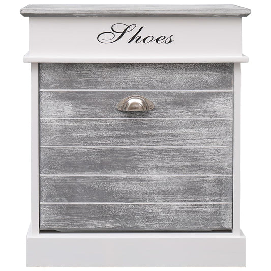 vidaXL Παπουτσοθήκη Γκρι 50 x 28 x 58 εκ. από Ξύλο Παυλώνιας