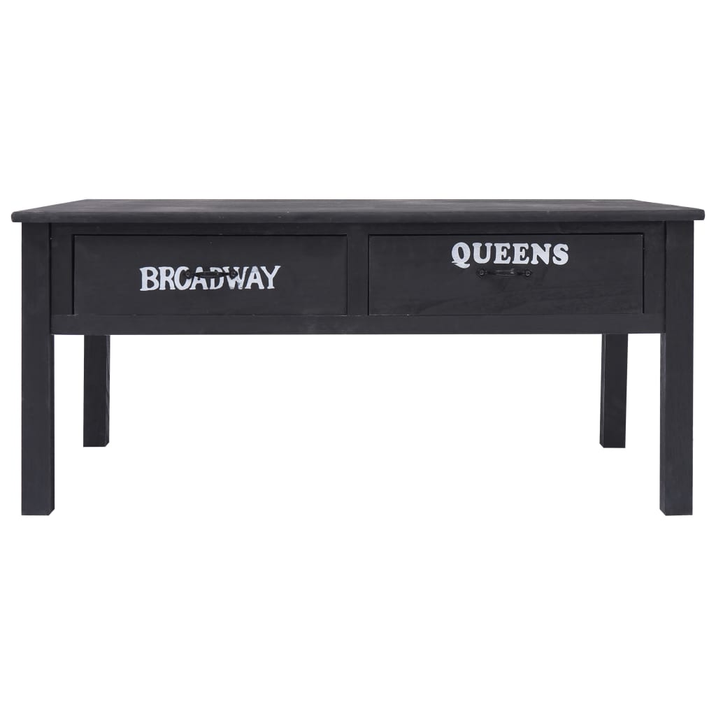 vidaXL Τραπεζάκι Σαλονιού Μαύρο 100 x 50 x 45 εκ. Ξύλινο