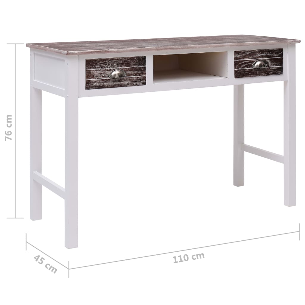 vidaXL Γραφείο Καφέ 110 x 45 x 76 εκ. Ξύλινο