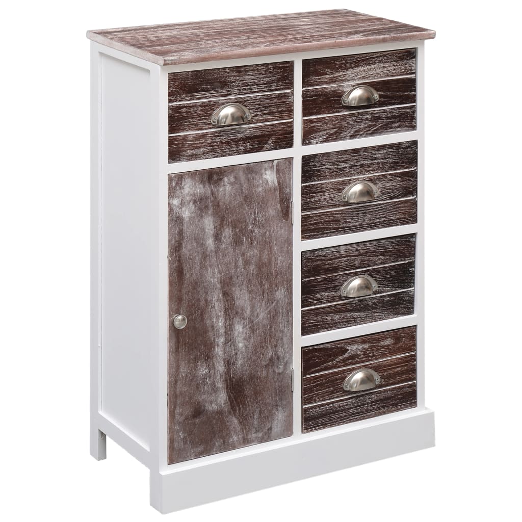 vidaXL Ντουλάπι με 10 Συρτάρια Καφέ 113 x 30 x 79 εκ. από Ξύλο