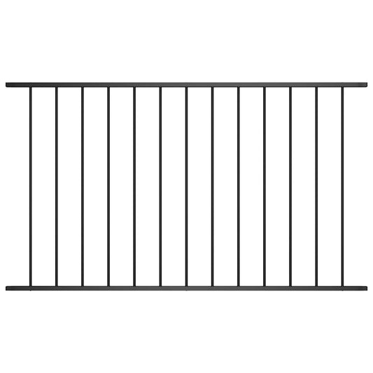 vidaXL Πάνελ Περίφραξης από Ατσάλι με Ηλεκτροστατική Βαφή Πυρίτιδας 1,63x1,25 μ. Μαύρο