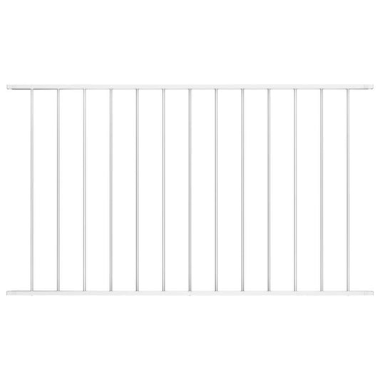vidaXL Πάνελ Περίφραξης από Ατσάλι με Ηλεκτροστατική Βαφή 1,63x0,75 μ. Λευκό
