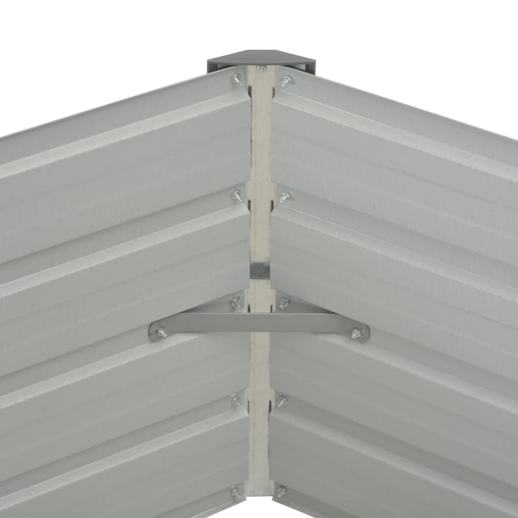 vidaXL Ζαρντινιέρα Ψηλή Καφέ 129 x 129 x 46 εκ. Γαλβανισμένος Χάλυβας