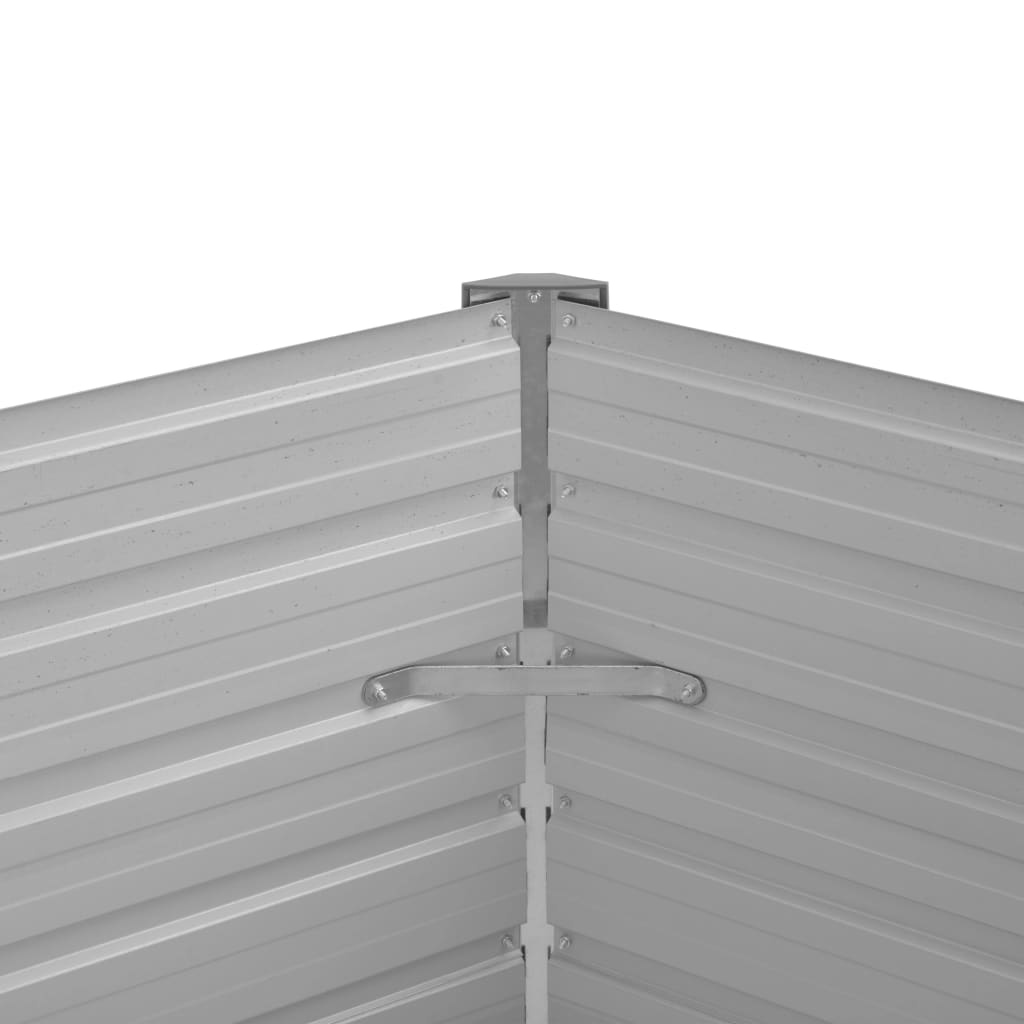 vidaXL Ζαρντινιέρα Υπερυψωμένη Καφέ 129x129x77 εκ. Γαλβανισμ. Χάλυβας