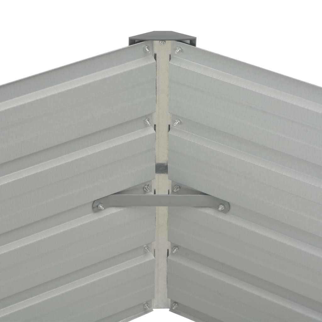 vidaXL Ζαρντινιέρα Ψηλή Ανθρακί 129x129x45 εκ. από Γαλβανισμένο Χάλυβα