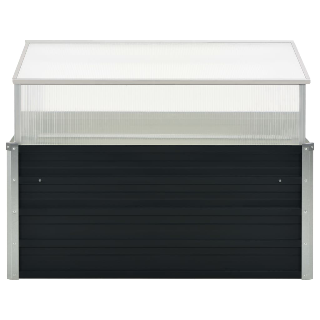 vidaXL Θερμοκήπιο Σπορείο Ανθρακί 100x100x77 εκ. Γαλβανισμένος Χάλυβας