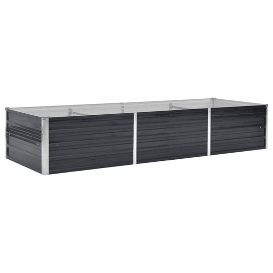 vidaXL Ζαρντινιέρα Υπερυψωμένη Ανθρακί 240x80x45 εκ. Γαλβαν. Χάλυβας