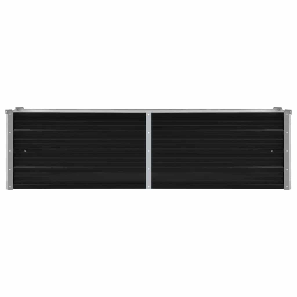 vidaXL Ζαρντινιέρα Υπερυψωμένη Ανθρακί 160x40x45 εκ. Γαλβαν. Χάλυβας