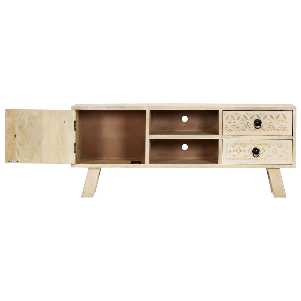 vidaXL Έπιπλο Τηλεόρασης 110x30x44 εκ. από Μασίφ Ξύλο Μάνγκο
