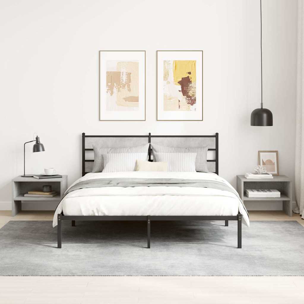 vidaXL Κομοδίνο Γκρι του Σκυροδέματος 40 x 30 x 30 εκ. από Επεξ. Ξύλο