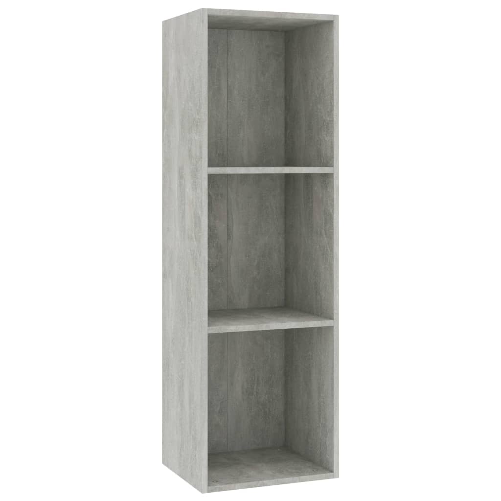 vidaXL Βιβλιοθήκη/Έπιπλο TV Γκρι Σκυροδέματος 36x30x114 εκ Επεξ. Ξύλο