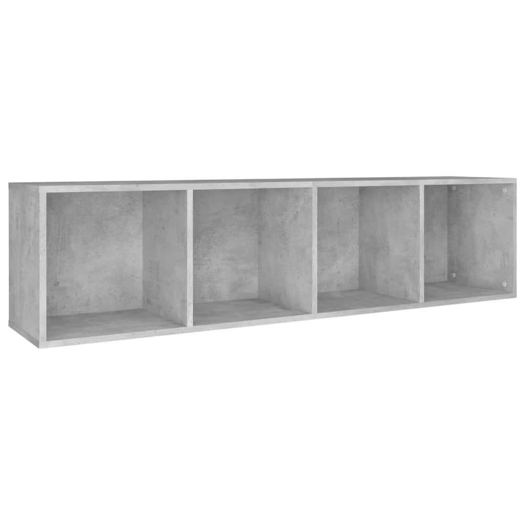 vidaXL Βιβλιοθήκη/Έπιπλο TV Γκρι Σκυροδέματος 36x30x143 εκ Επεξ. Ξύλο