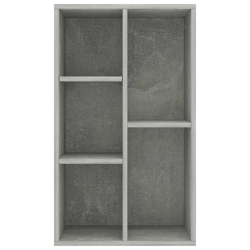 vidaXL Ραφιέρα/Βιβλιοθήκη Γκρι Σκυροδέματος 50x25x80 εκ. Επεξ. Ξύλο