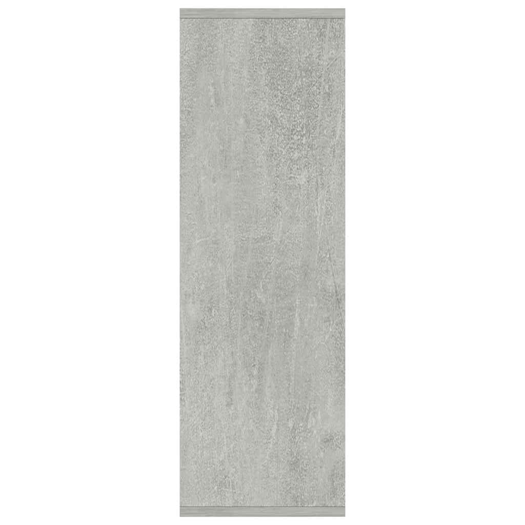vidaXL Ραφιέρα/Βιβλιοθήκη Γκρι Σκυροδέματος 50x25x80 εκ. Επεξ. Ξύλο