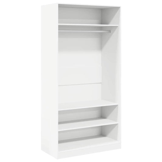 vidaXL Ντουλάπα Λευκή 100 x 50 x 200 εκ. από Επεξ. Ξύλο