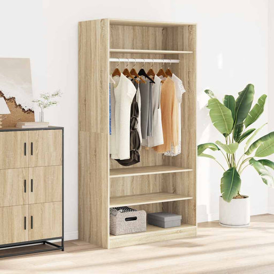 vidaXL Ντουλάπα Χρώμα Sonoma Δρυς 100 x 50 x 200 εκ. από Επεξ. Ξύλο