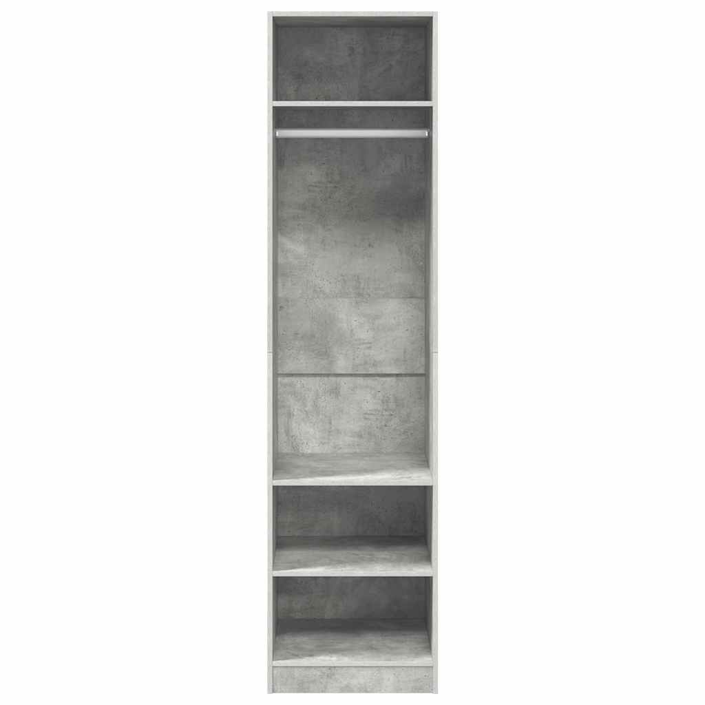 vidaXL Ντουλάπα Γκρι του Σκυροδέματος 50 x 50 x 200 εκ. Επεξ. Ξύλο