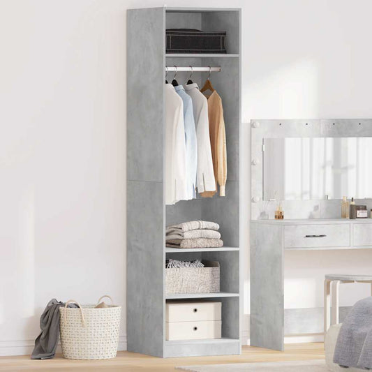 vidaXL Ντουλάπα Γκρι του Σκυροδέματος 50 x 50 x 200 εκ. Επεξ. Ξύλο