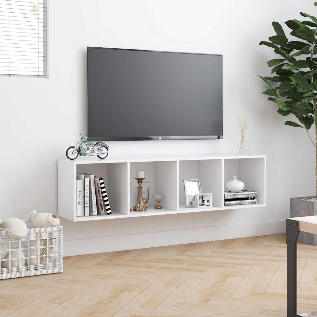 vidaXL Βιβλιοθήκη/Έπιπλο Τηλεόρασης Λευκό 143 x 30 x 36 εκ.