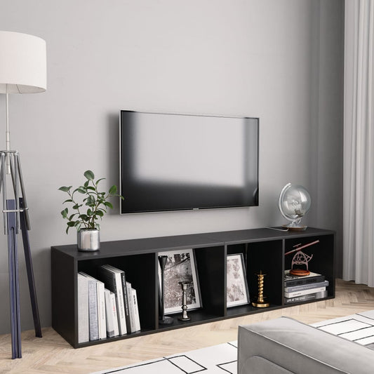 vidaXL Βιβλιοθήκη/Έπιπλο Τηλεόρασης Μαύρο 143 x 30 x 36 εκ.