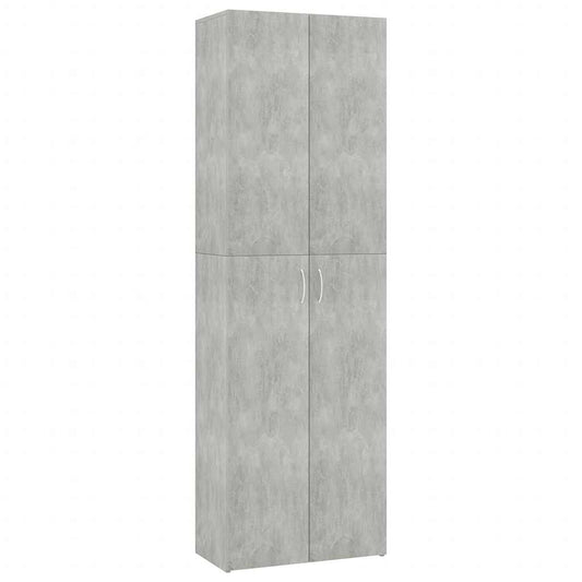 vidaXL Ντουλάπα Γραφείου Γκρι Σκυροδέματος 60x32x190 εκ. Επεξ. Ξύλο