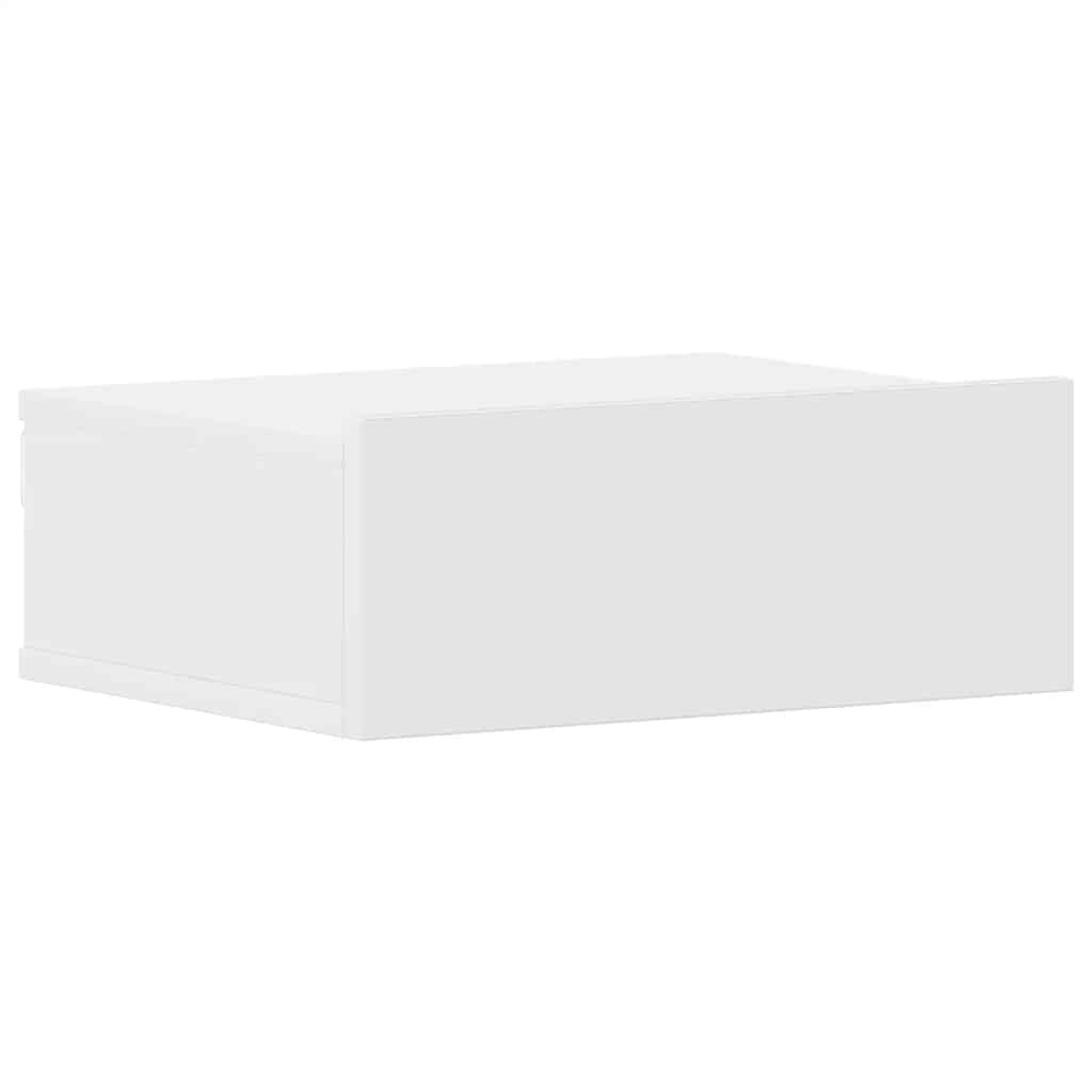 vidaXL Κομοδίνο Κρεμαστό Λευκό 40 x 30 x 15 εκ. από Επεξεργασμένο Ξύλο