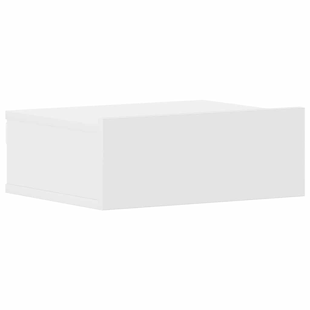 vidaXL Κομοδίνα Κρεμαστά 2 τεμ. Λευκά 40 x 30 x 15 εκ. Επεξ. Ξύλο