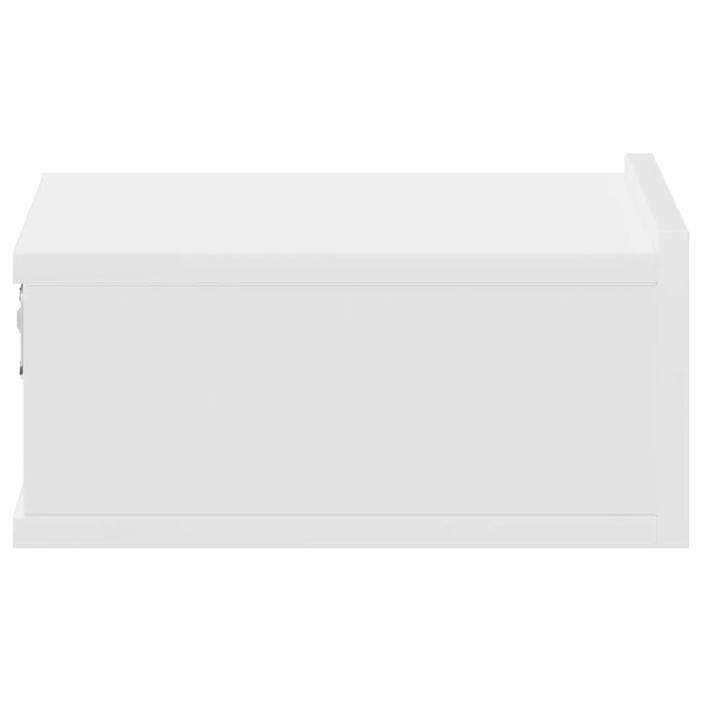 vidaXL Κομοδίνα Κρεμαστά 2 τεμ. Λευκά 40 x 30 x 15 εκ. Επεξ. Ξύλο