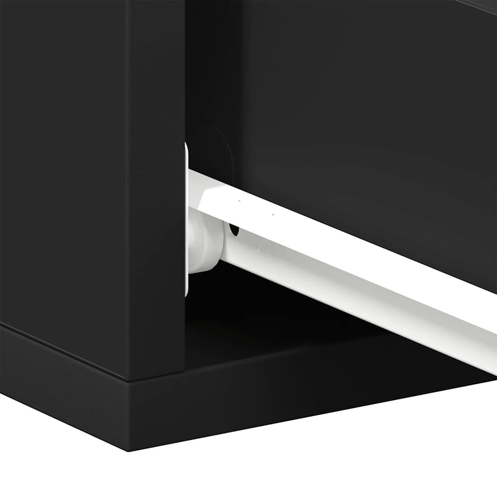 vidaXL Κομοδίνο Κρεμαστό Μαύρο 40 x 30 x 15 εκ. από Επεξεργασμένο Ξύλο