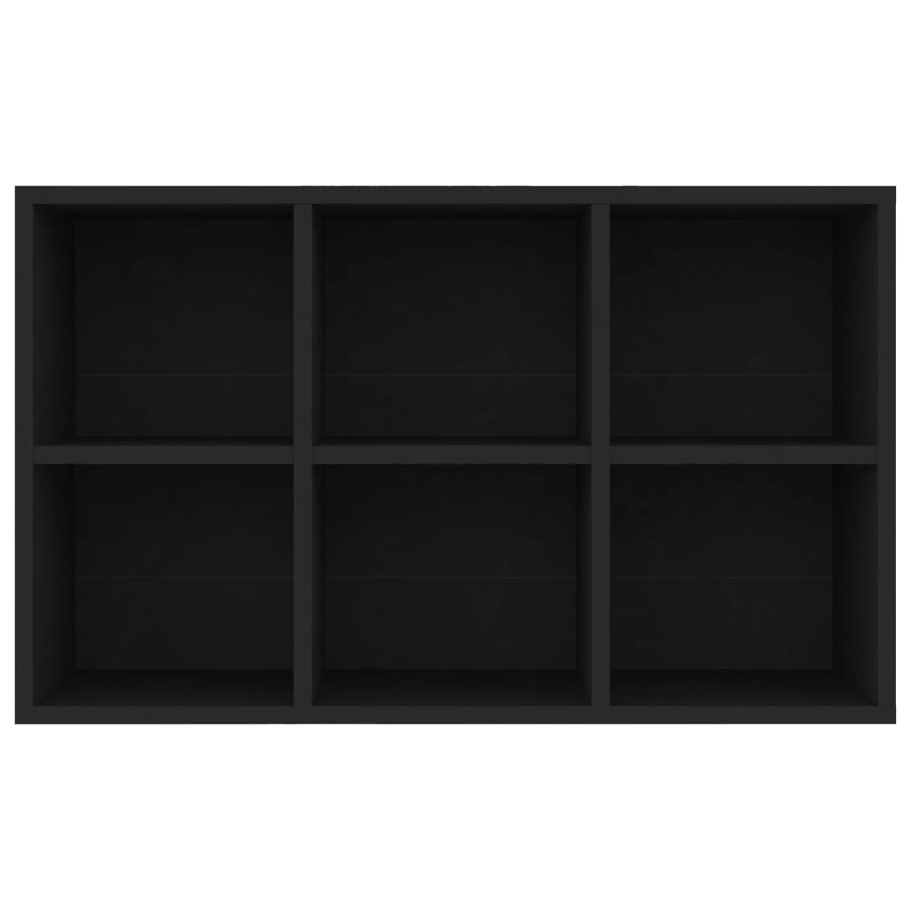 vidaXL Ραφιέρα / Βιβλιοθήκη Μαύρη 66x30x98 εκ. από Επεξεργασμένο Ξύλο