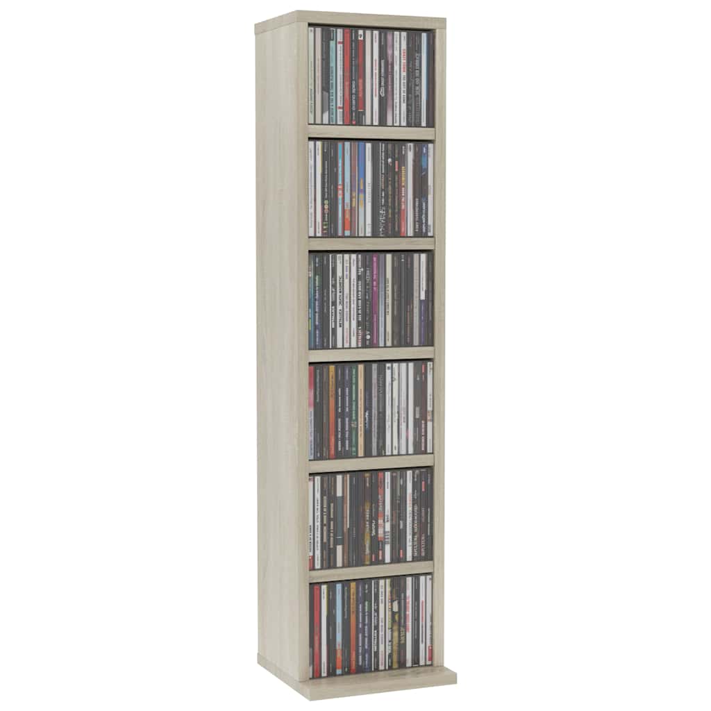 vidaXL Έπιπλο για CD Sonoma Δρυς 21 x 20 x 88 εκ. Επεξεργασμένο Ξύλο
