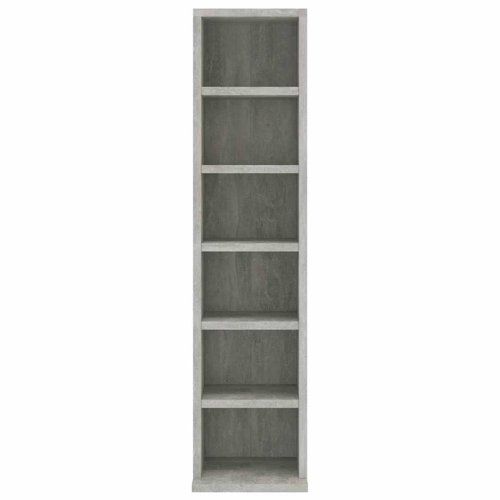 vidaXL Έπιπλο για CD Γκρι Σκυροδέματος 21x20x88 εκ. Επεξεργασμένο Ξύλο