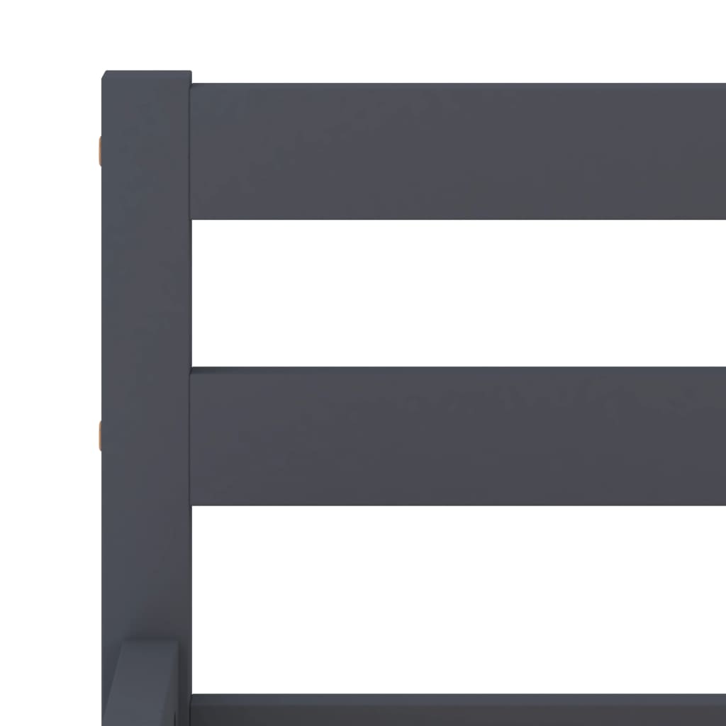 vidaXL Πλαίσιο Κρεβατιού Γκρι 160 x 200 εκ. από Μασίφ Ξύλο Πεύκου