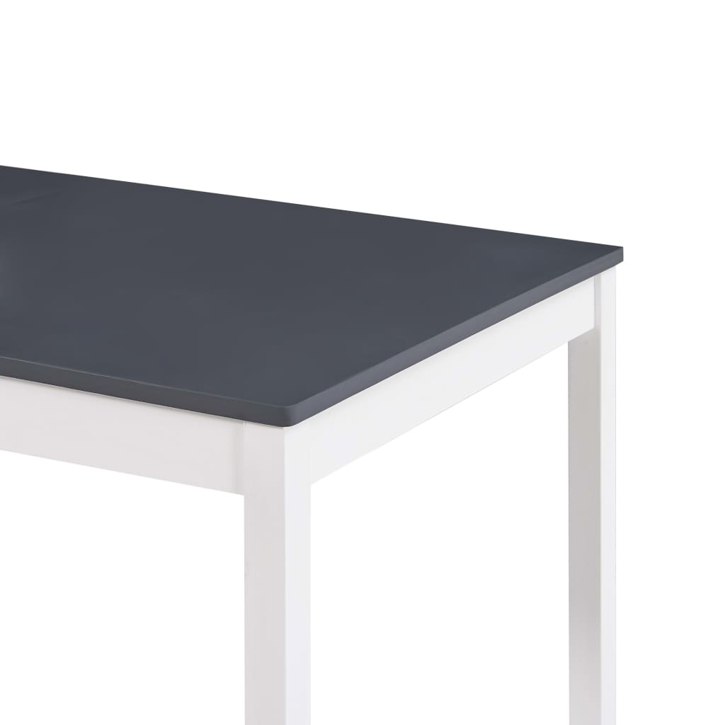 vidaXL Τραπεζαρία Λευκή / Γκρι 180 x 90 x 73 εκ. από Ξύλο Πεύκου