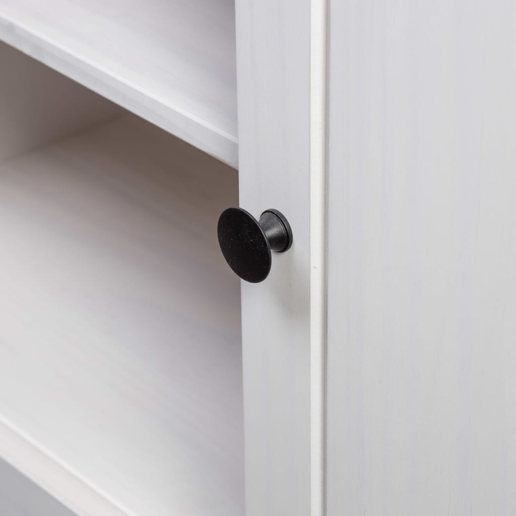 vidaXL Έπιπλο TV Λευκό 120x40x50 εκ. Μασίφ Ξύλο Πεύκου Σειρά Panama