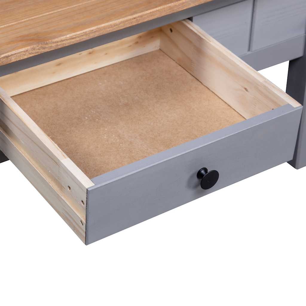 vidaXL Τραπεζάκι Σαλονιού Γκρι 100x60x43,5 εκ. Μασίφ Πεύκο Σειρά Panama