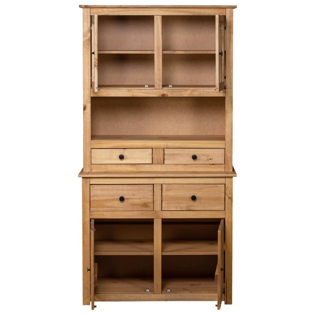 vidaXL Μπουφές 93 x 40,5 x 180 εκ. από Μασίφ Ξύλο Πεύκου Σειρά Panama
