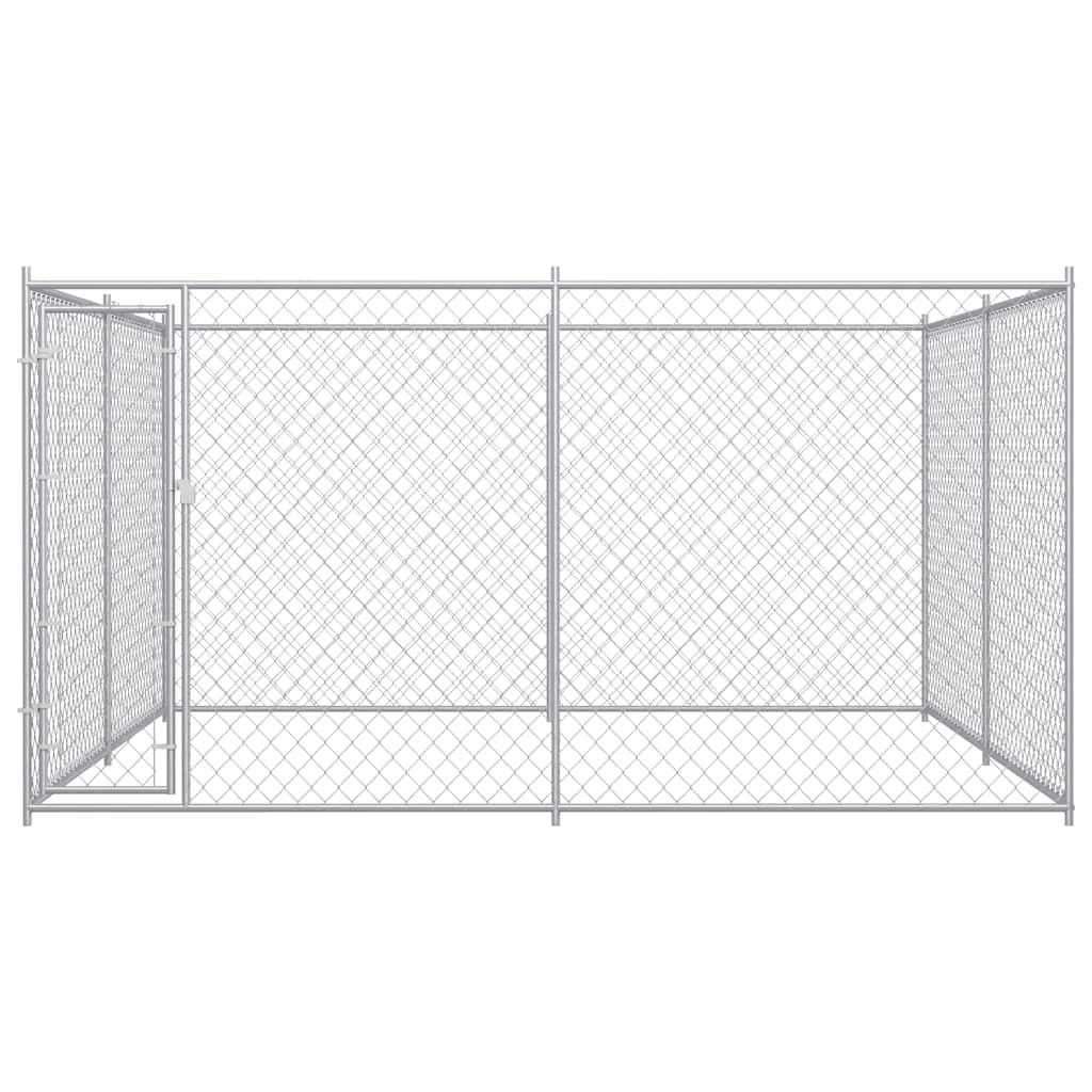 vidaXL Κλουβί Σκύλου Εξωτερικού Χώρου 383 x 383 x 185 εκ.