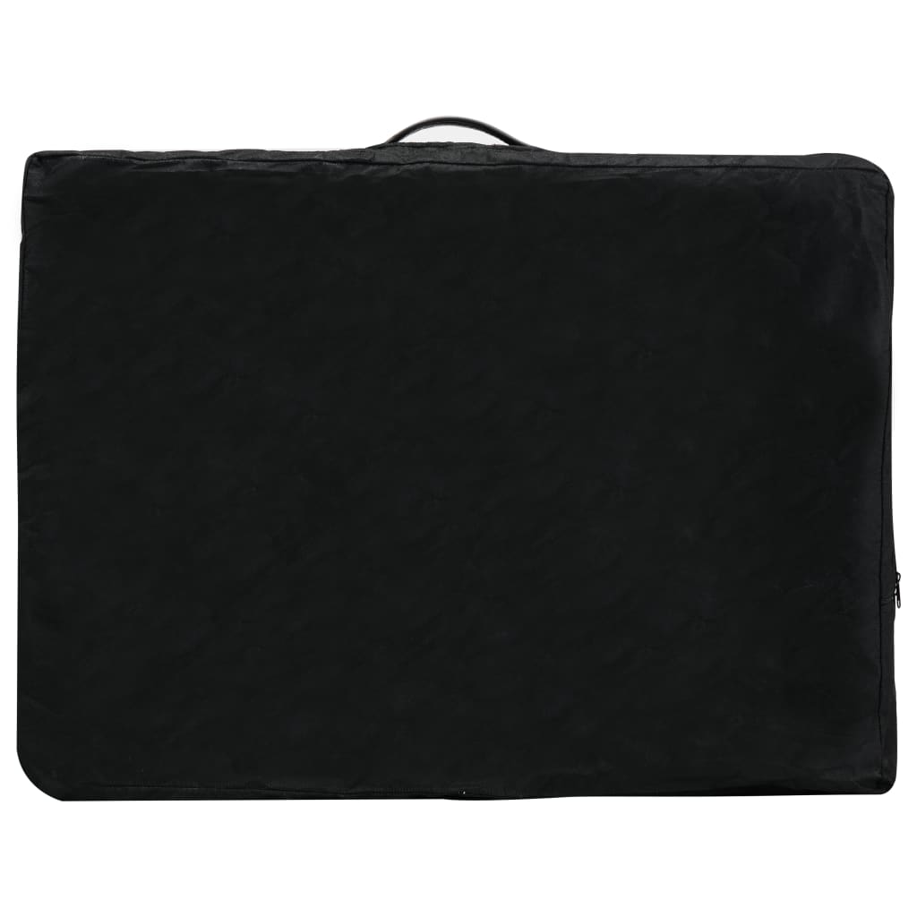 vidaXL Κρεβάτι Μασάζ 2 Θέσεων Ανθρακί 186x68 εκ. με Σκελετό Αλουμινίου