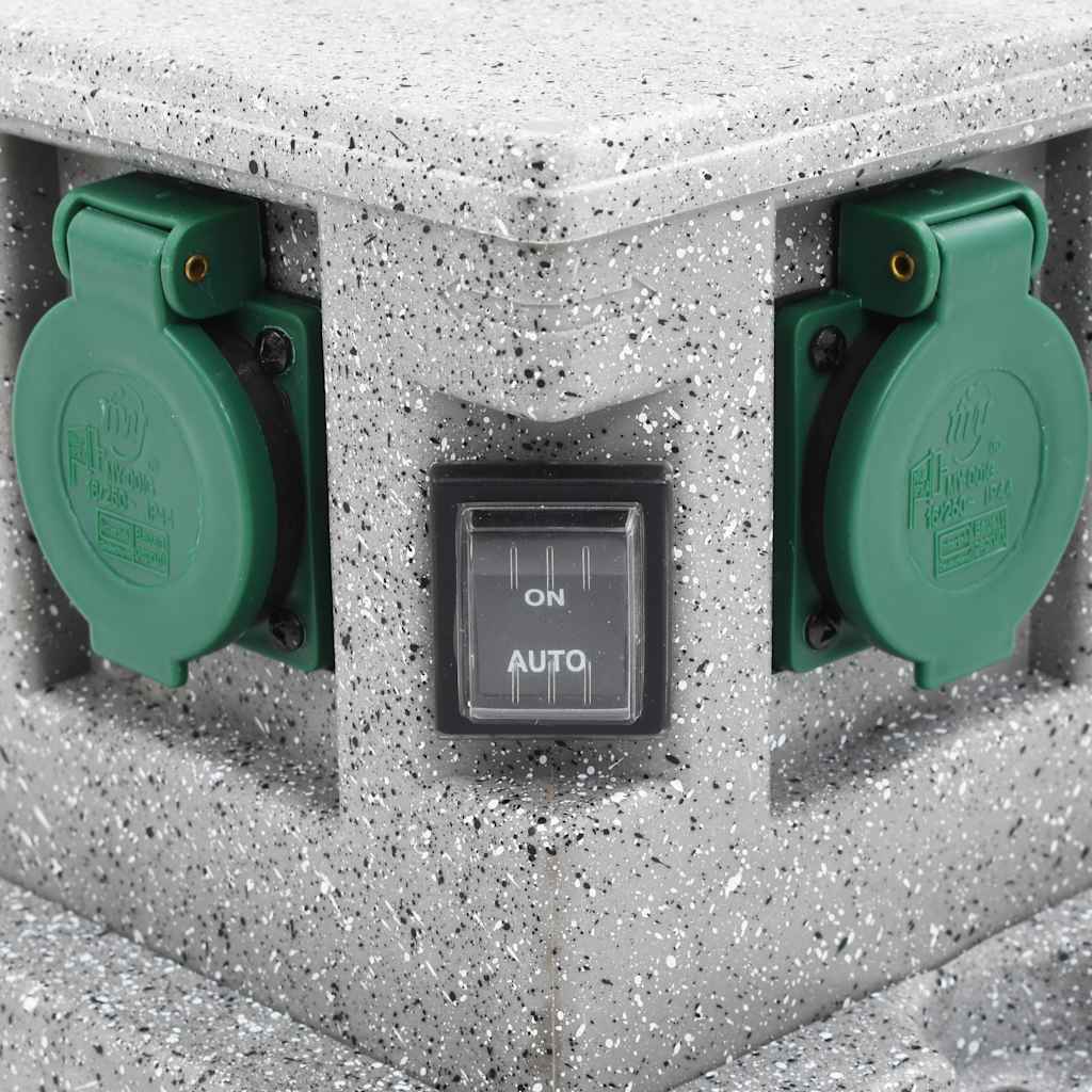 vidaXL Πολύπριζο Κήπου με Αισθητήρα Φωτεινότητας Πλαστικό