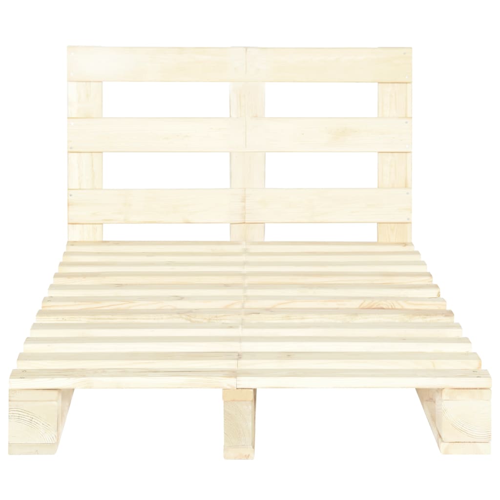 vidaXL Πλαίσιο Κρεβατιού 120 x 200 εκ. Παλέτες από Μασίφ Ξύλο Πεύκου