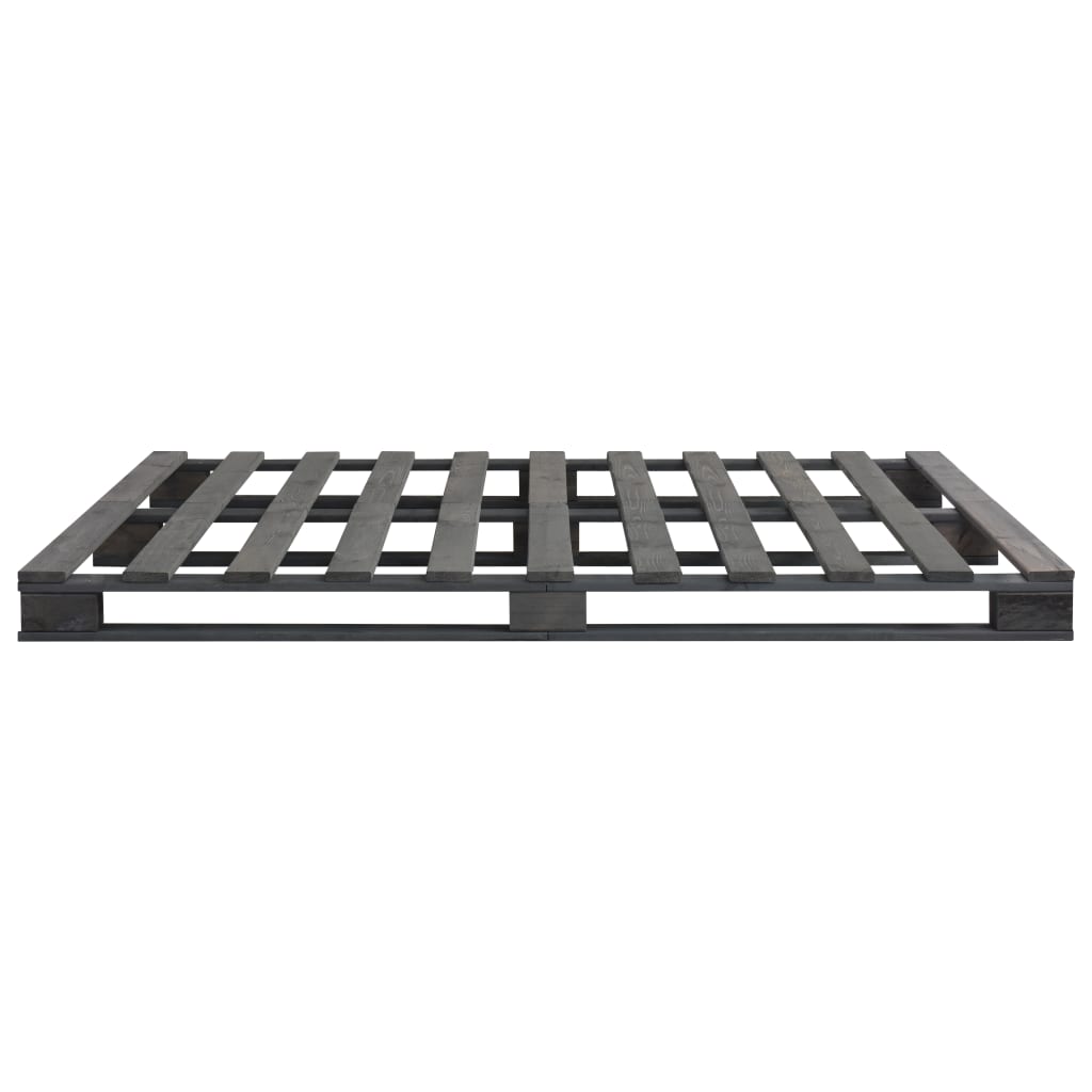 vidaXL Πλαίσιο Κρεβατιού Γκρι 180 x 200 εκ. Παλέτες Μασίφ Ξύλο Πεύκου