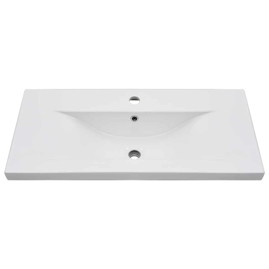 vidaXL Νιπτήρας Ένθετος Λευκός 81 x 39,5 x 18,5 εκ. Κεραμικός