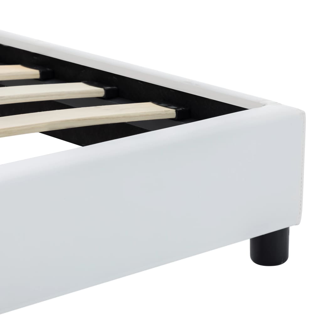 vidaXL Πλαίσιο Κρεβατιού Λευκό 120 x 200 εκ. από Συνθετικό Δέρμα