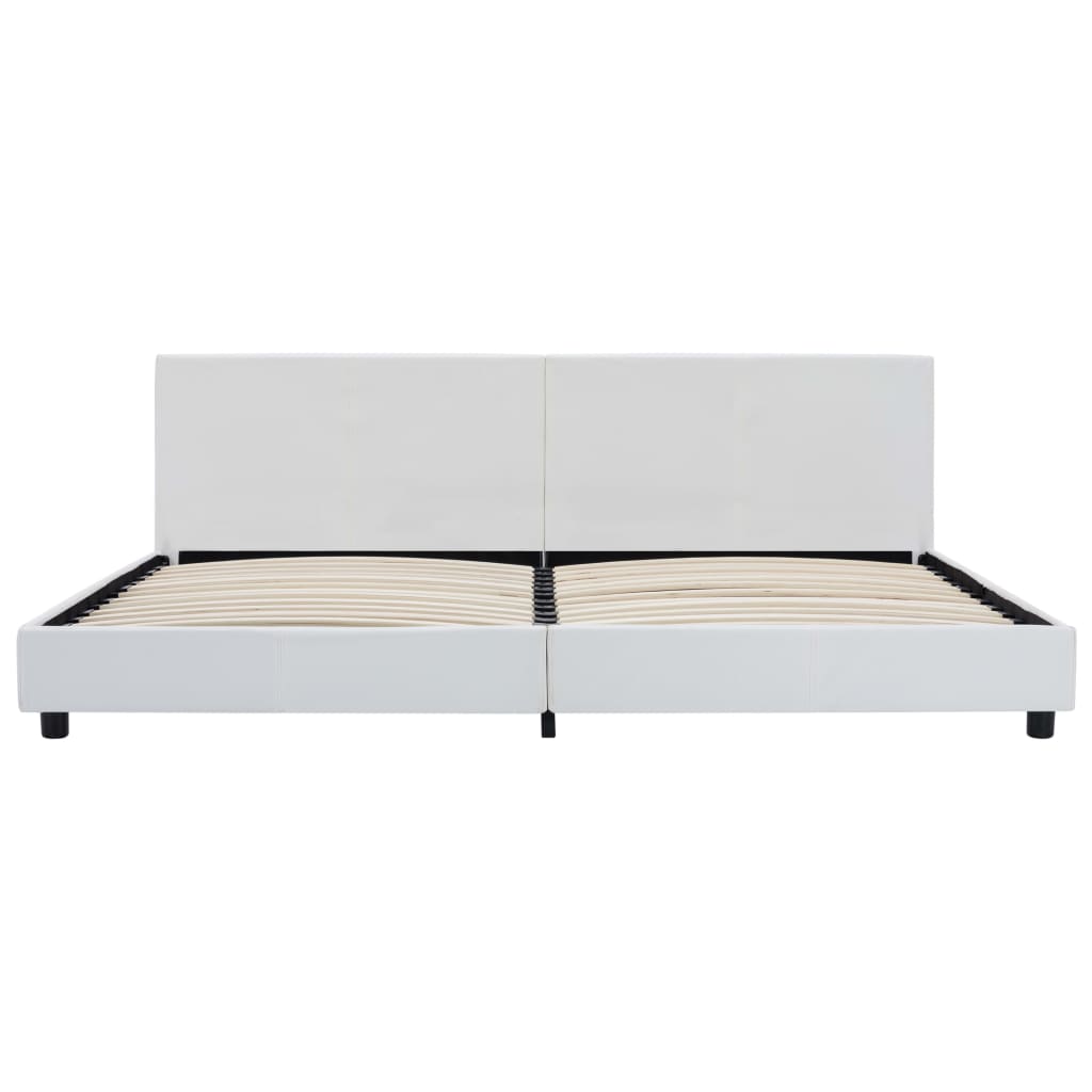 vidaXL Πλαίσιο Κρεβατιού Λευκό 180 x 200 εκ. από Συνθετικό Δέρμα